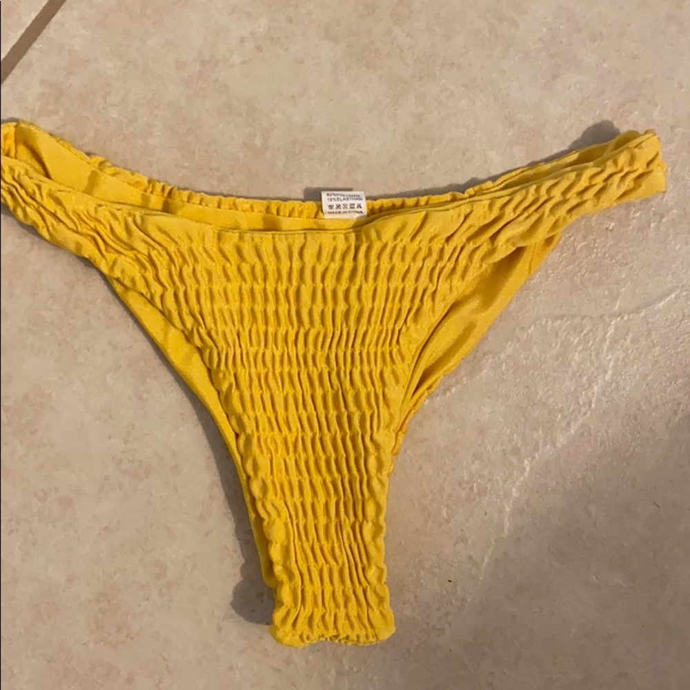 Yellow bikini very cheeky bottoms